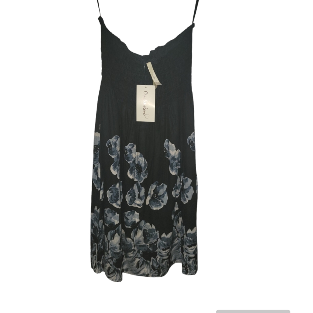 NEW Floral Dress XL. Black/Grey
